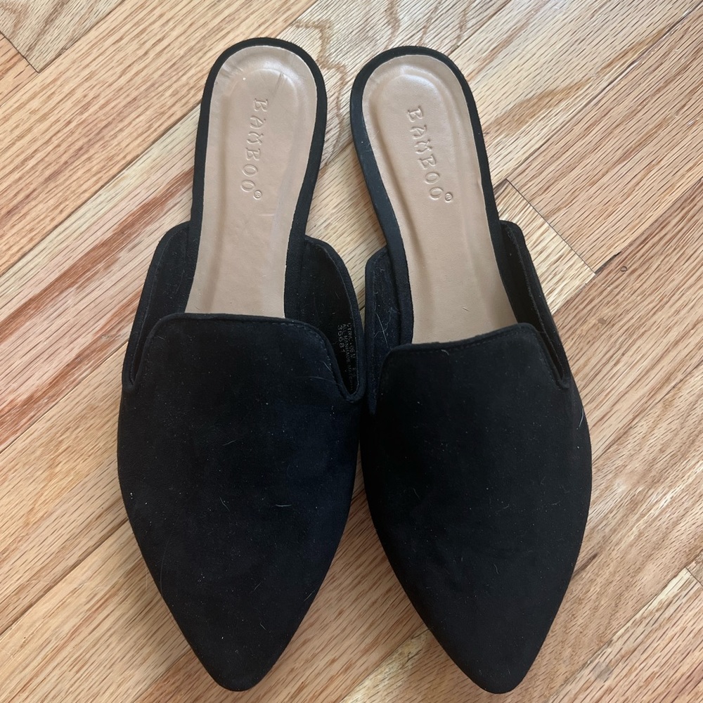 Black Suede Slip On Shoes